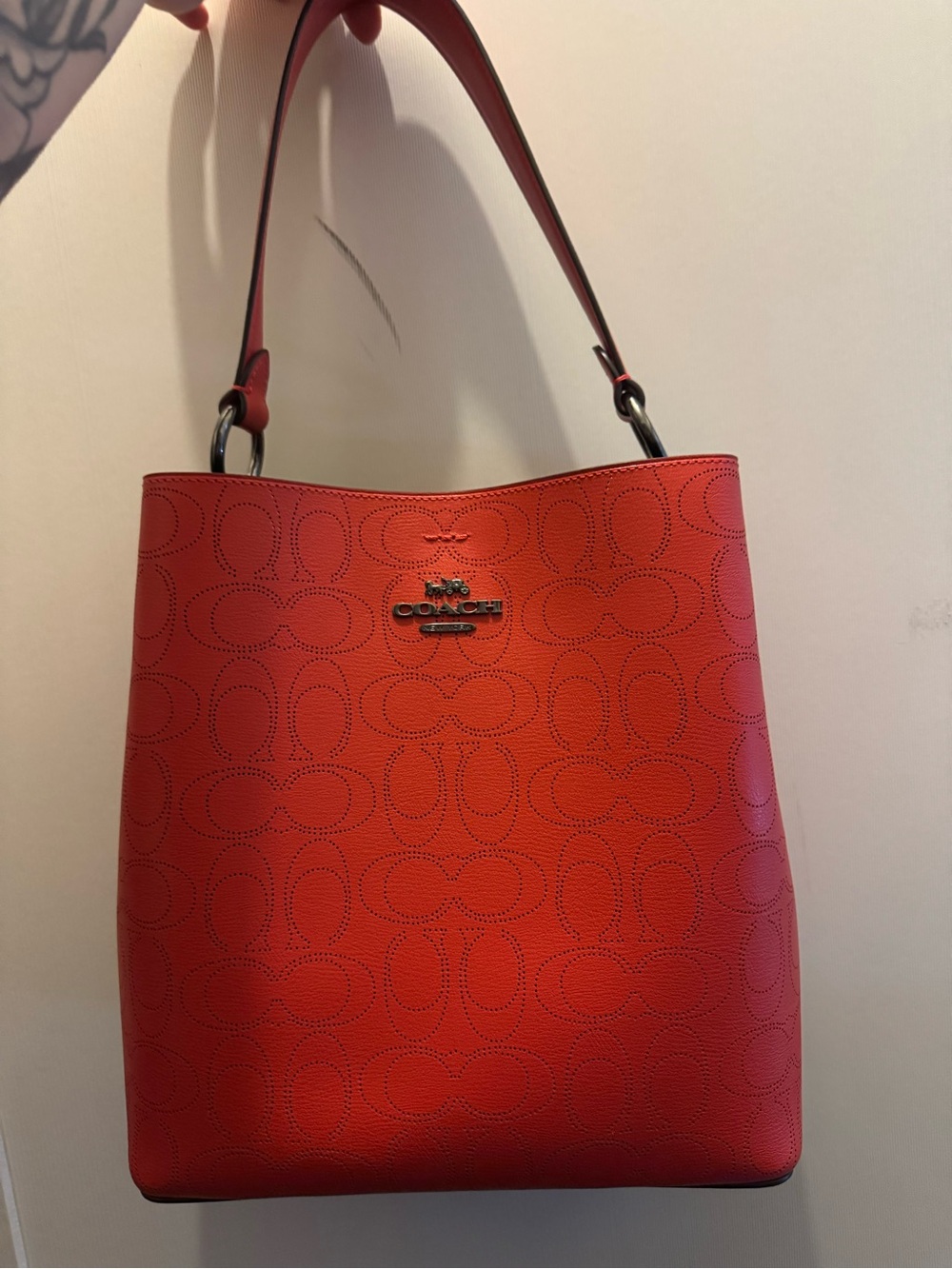 Coach Red bucket Bag